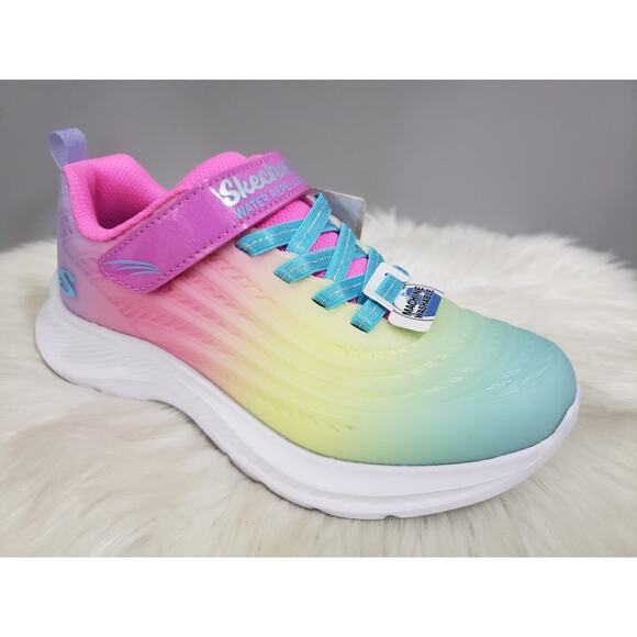 NEW EASY ON / OFF Skechers Jumpsters 2.0 Blurred Dreams Sneaker Rainbow Sparkle - Picture 4 of 7
